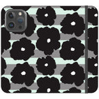 Bold Floral Black — iPhone 16 Pro Max Wallet Case — Finnaij