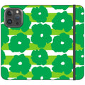 Bold Floral Green Vegan Leather — iPhone 16 Pro Max Wallet Case — Finnaij