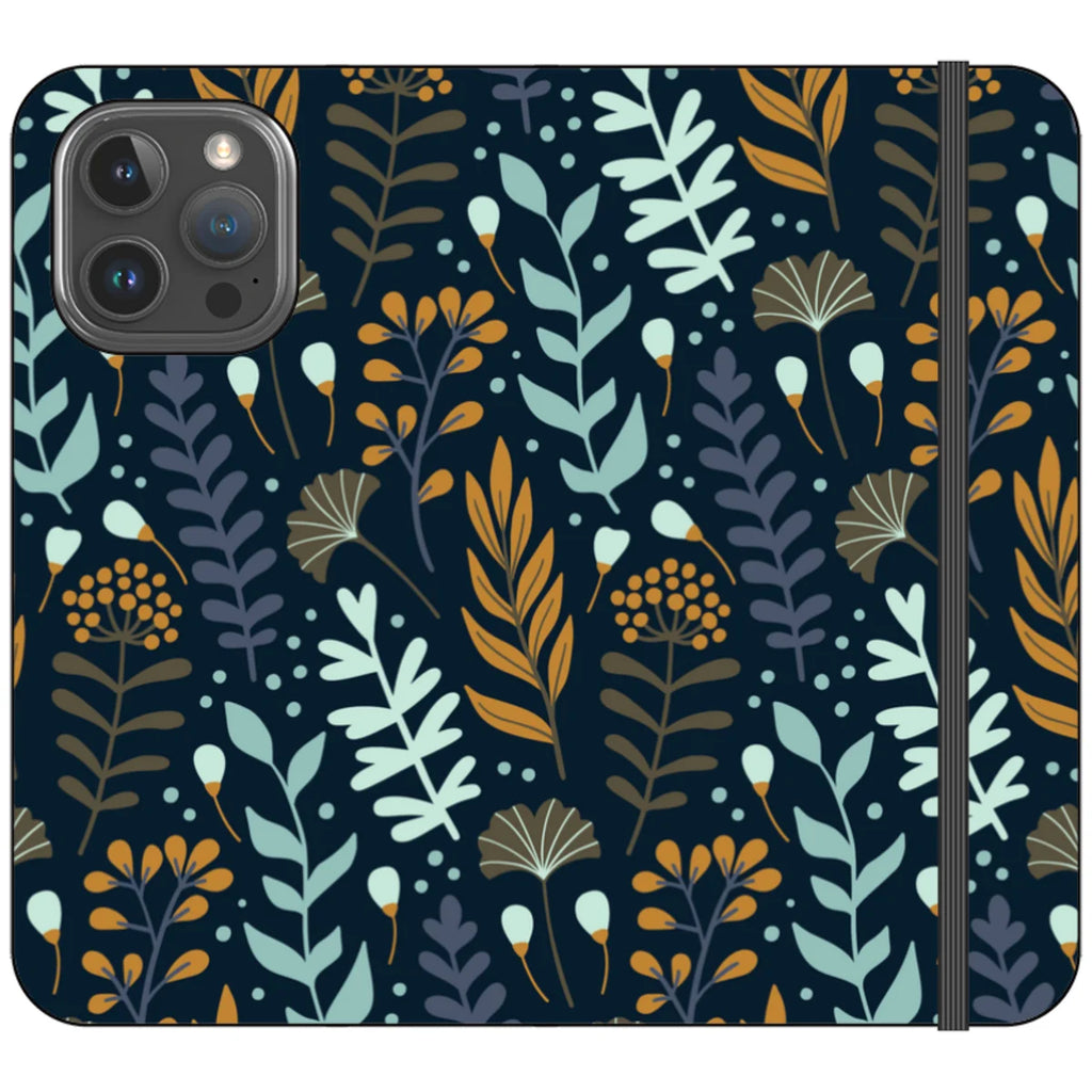 Wild Floral Vegan Leather — iPhone 16 Pro Max Wallet Case — Finnaij