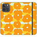 Bold Floral Orange — iPhone 16 Pro Max Wallet Case — Finnaij