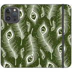 Feathers in Bloom Army Green — iPhone 16 Pro Max Wallet Case — Finnaij