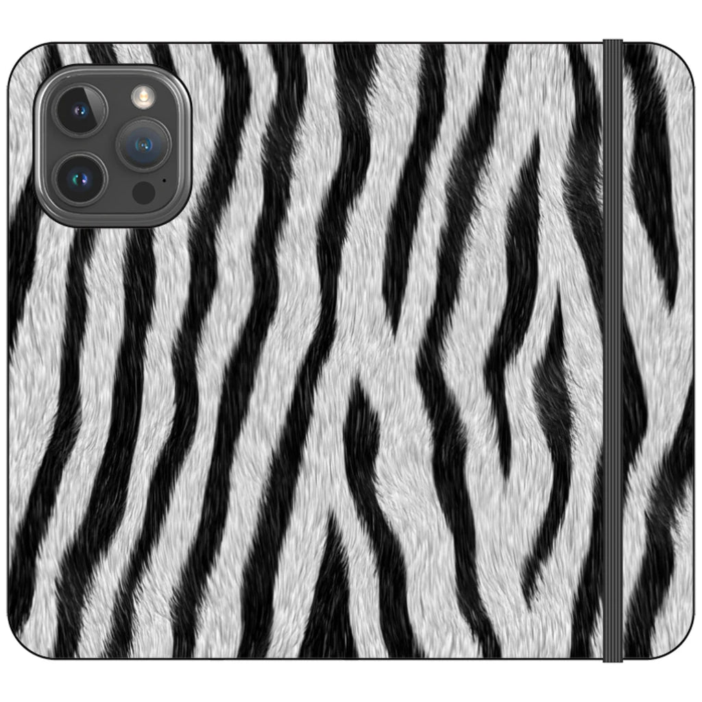 Zebra Groove — iPhone 16 Pro Max Wallet Case — Finnaij