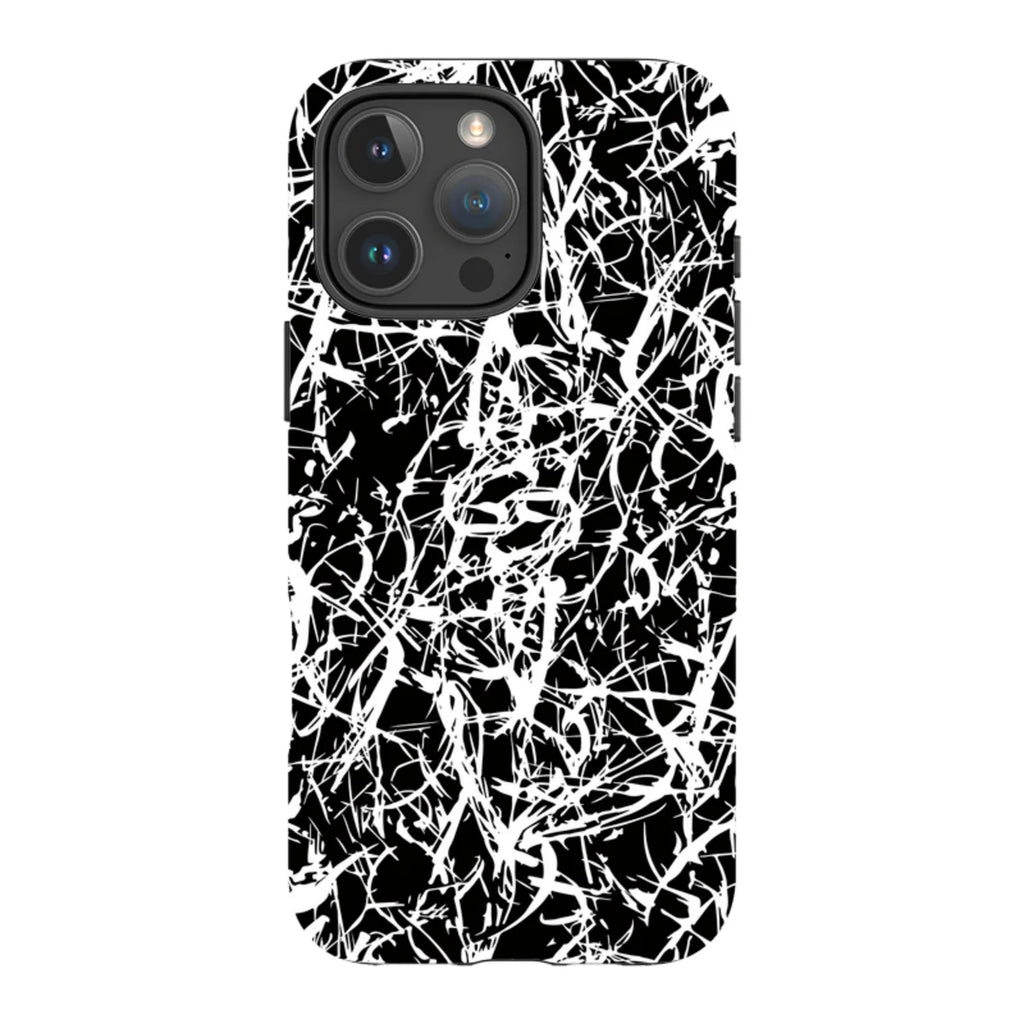 Black-White Grunge — iPhone 16 Pro Max Tough Case — Finnaij