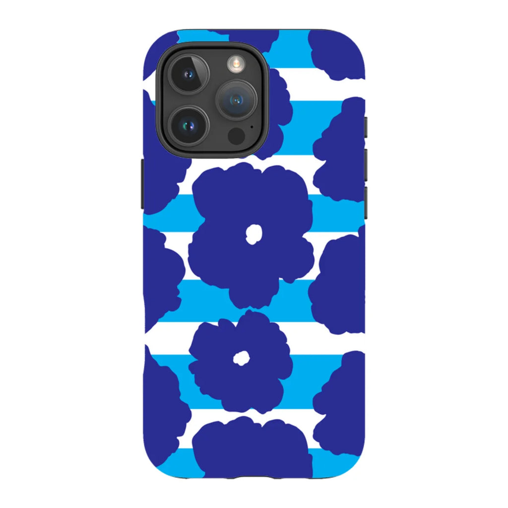 Bold Floral Blue — iPhone 16 Pro Max Tough Case — Finnaij