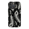 Feathers in Bloom Black — iPhone 16 Pro Max Tough Case — Finnaij