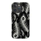 Feathers in Bloom Black — iPhone 16 Pro Max Tough Case — Finnaij