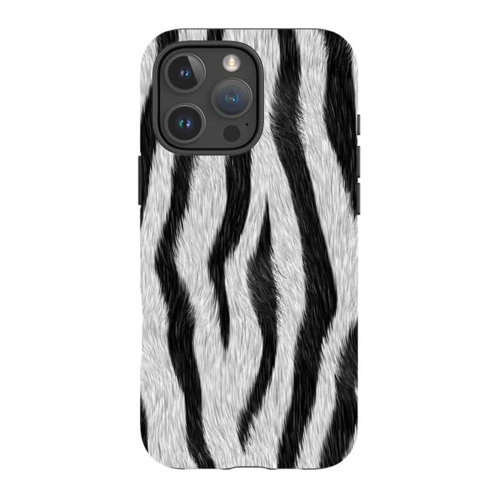 Zebra Groove — iPhone 16 Pro Max Tough Case — Finnaij