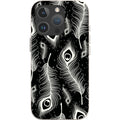 Feathers in Bloom Black — iPhone 16 Pro iPhone Bio-degradable Case — Finnaij