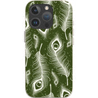 Feathers in Bloom Army Green — iPhone 16 Pro iPhone Bio-degradable Case — Finnaij