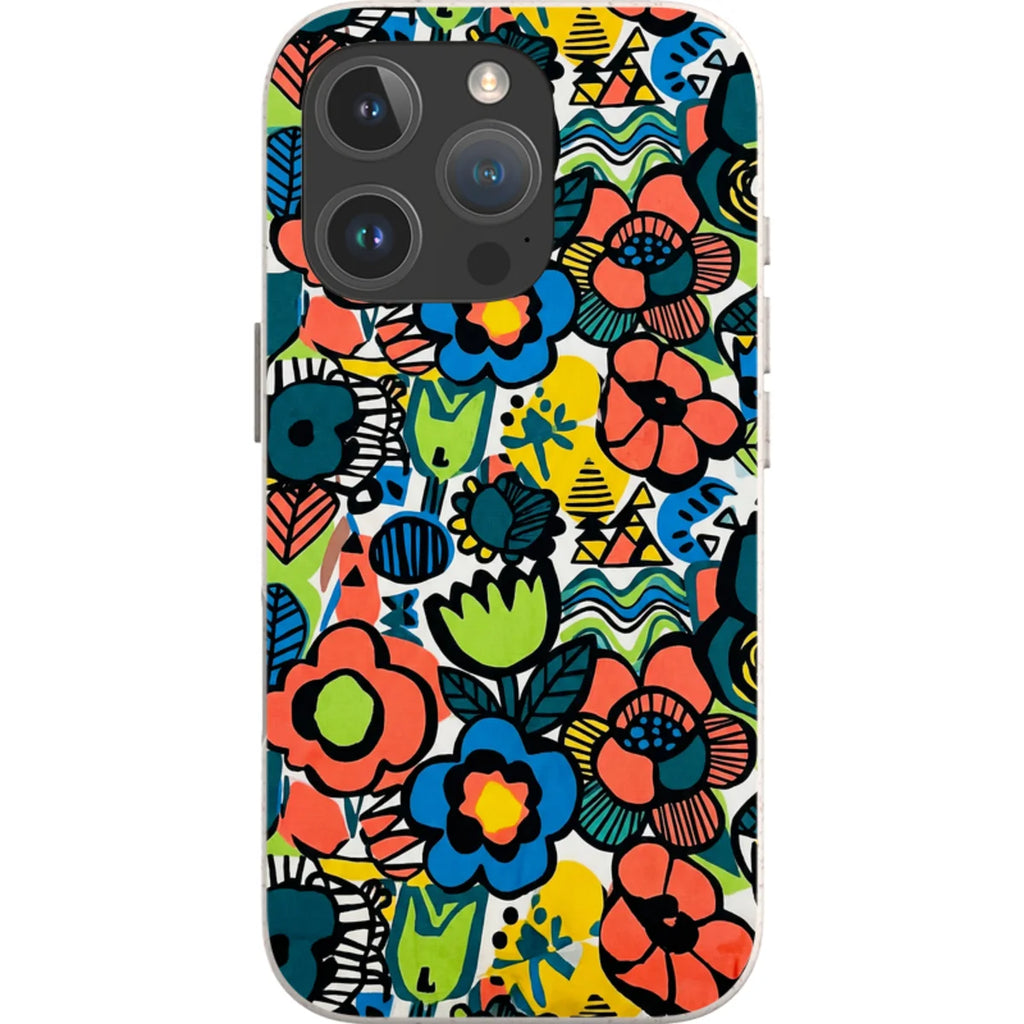 Floral Street Nordic by Salla Niemi — iPhone 16 Pro iPhone Bio-degradable Case — Finnaij