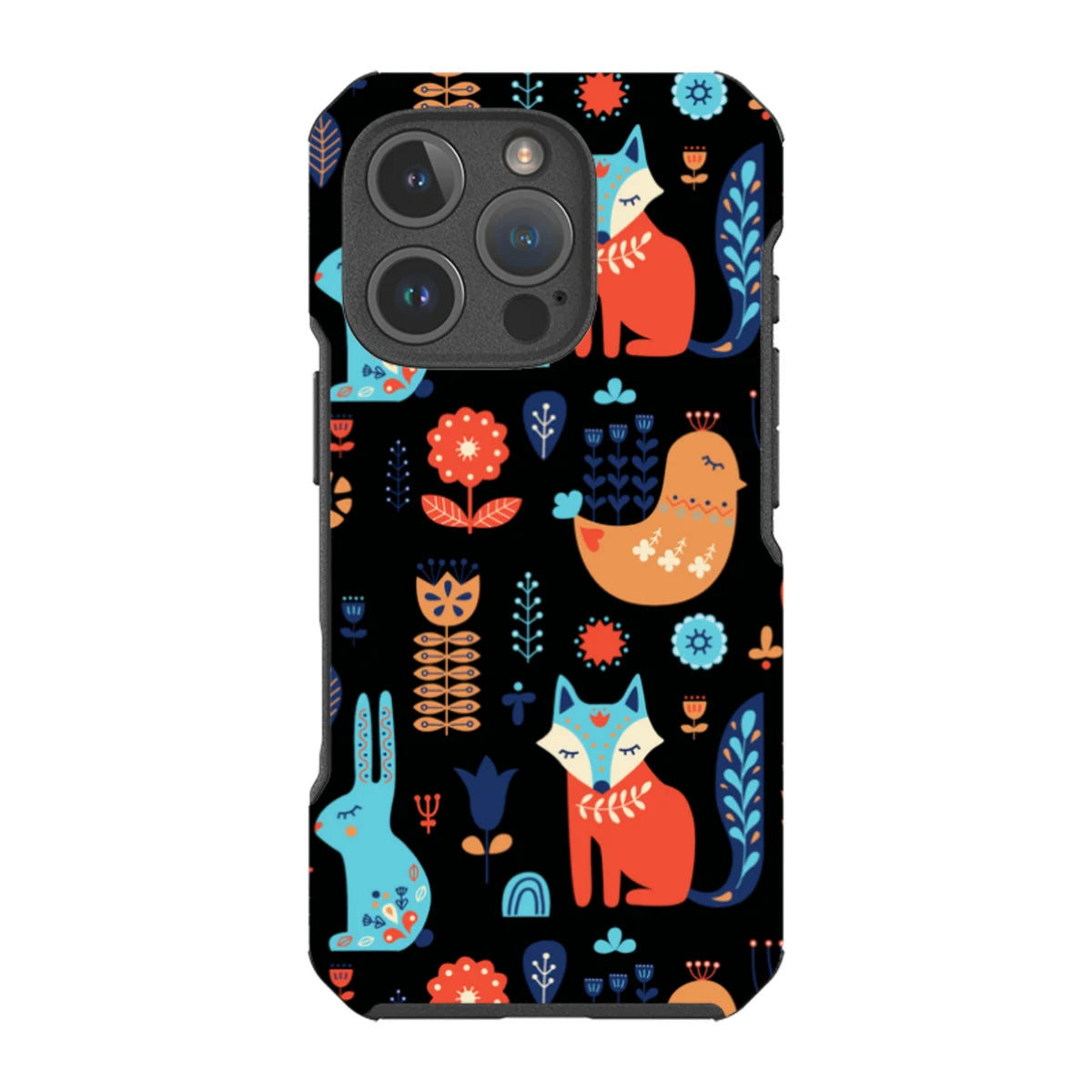 Nordic Ornament Black — iPhone 16 Pro Impact Armour MagSafe Case — Finnaij