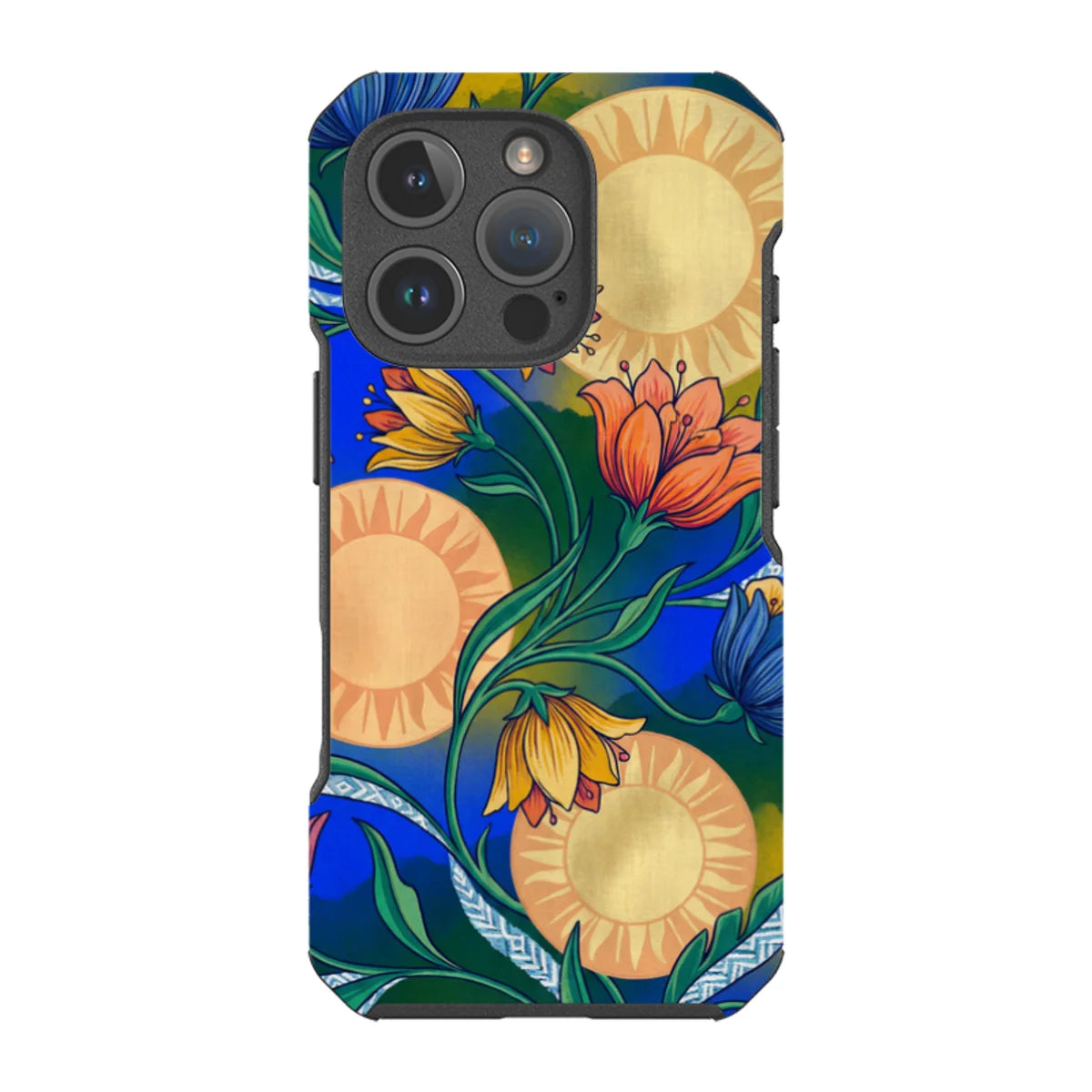 Midnight Sun Garden by Aino Kallio — iPhone 16 Pro Impact Armour MagSafe Case — Finnaij