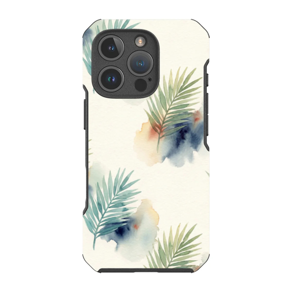 Palm Frond Breeze Pattern by Tobi Akinyemi — iPhone 16 Pro Impact Armour MagSafe Case — Finnaij