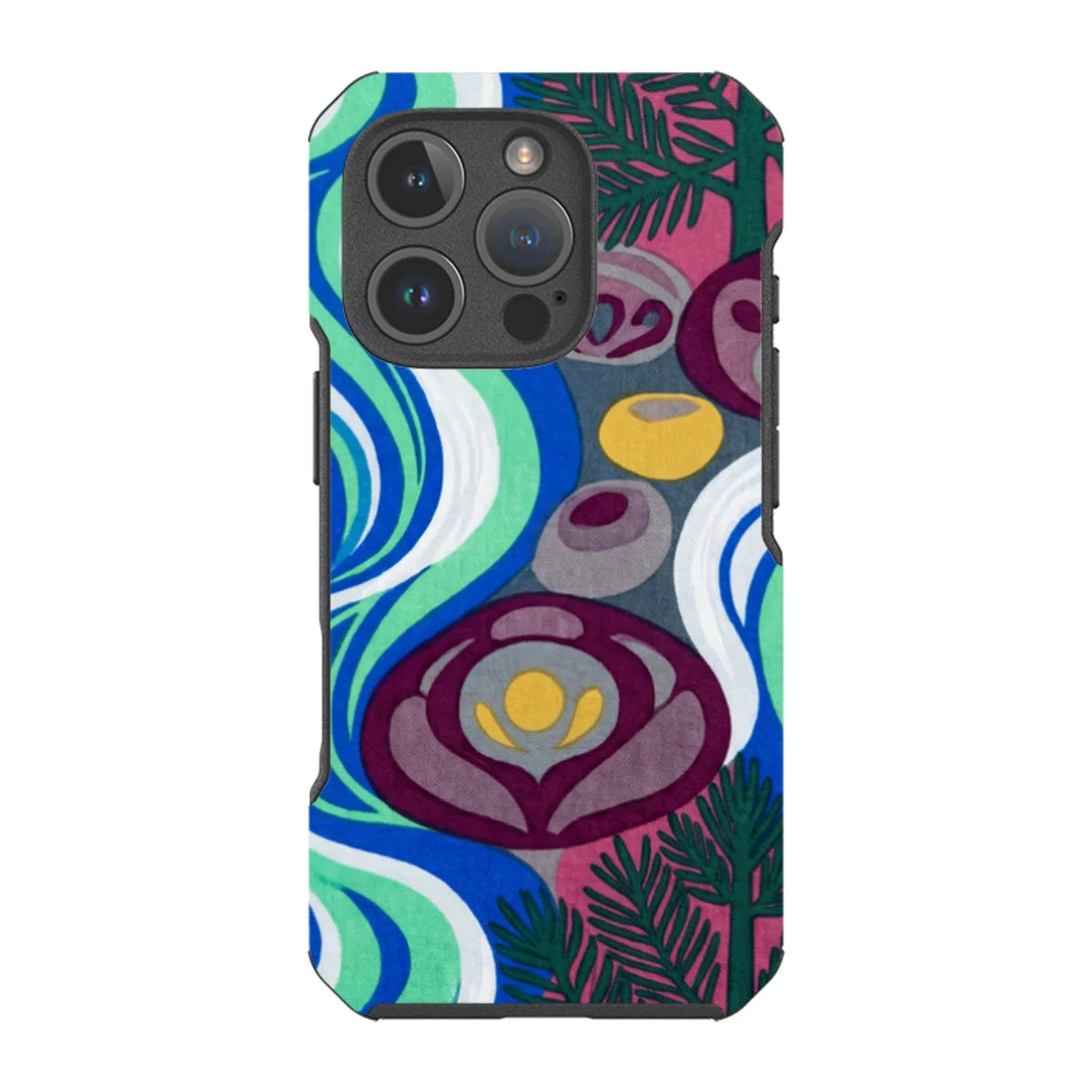 Sauna Bloom Motif by Aino Kallio — iPhone 16 Pro Impact Armour MagSafe Case — Finnaij