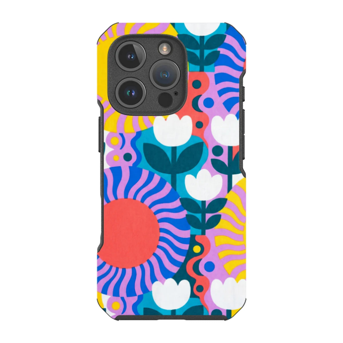 Midnight Sun Mod Bloom by Salla Niemi — iPhone 16 Pro Impact Armour MagSafe Case — Finnaij