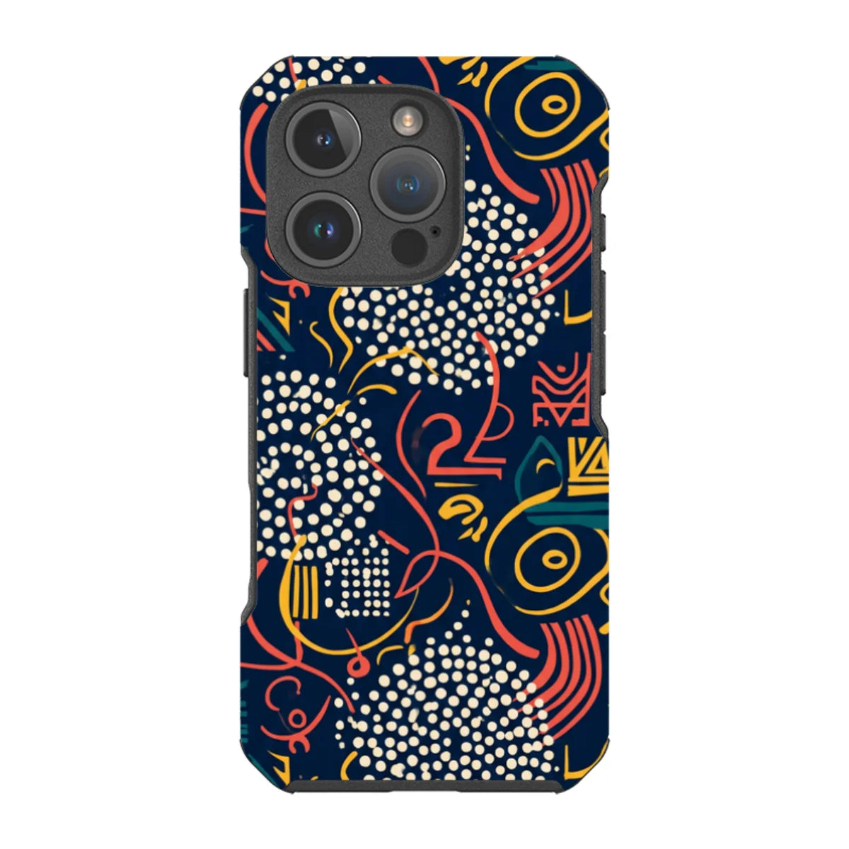Adire Nightfall by Ada Okoye — iPhone 16 Pro Impact Armour MagSafe Case — Finnaij