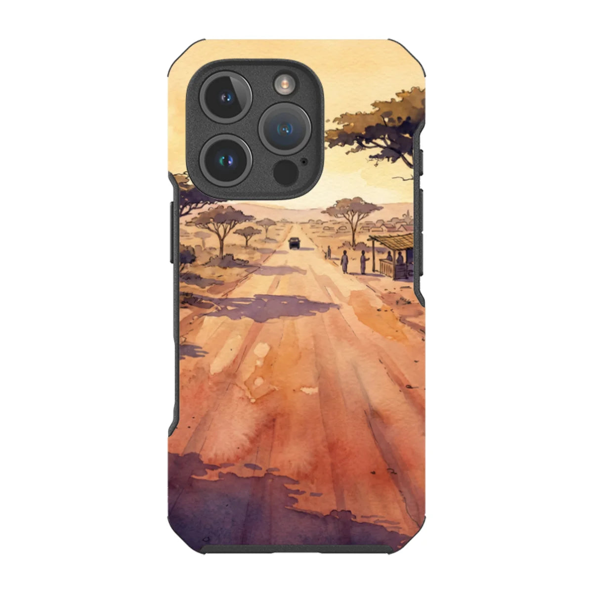 Laterite Road Golden Hour by Tobi Akinyemi — iPhone 16 Pro Impact Armour MagSafe Case — Finnaij