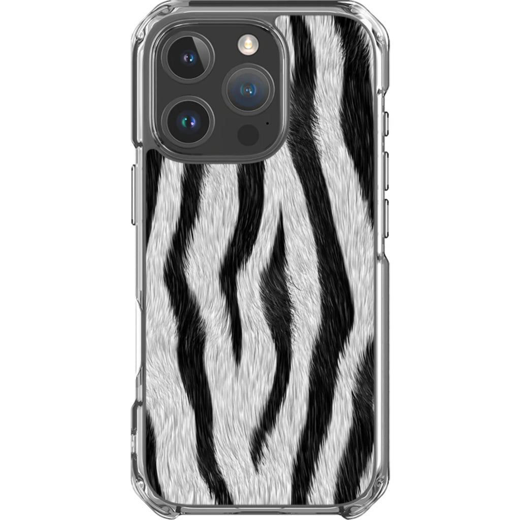 Zebra Groove — iPhone 16 Pro Magsafe Clear Impact Case — Finnaij