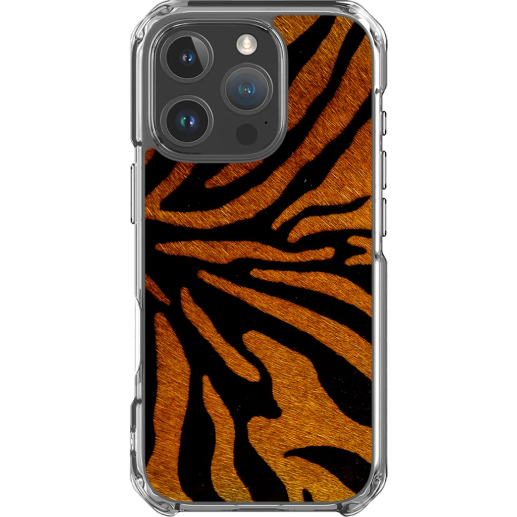 Stripes of the Wild — iPhone 16 Pro Magsafe Clear Impact Case — Finnaij