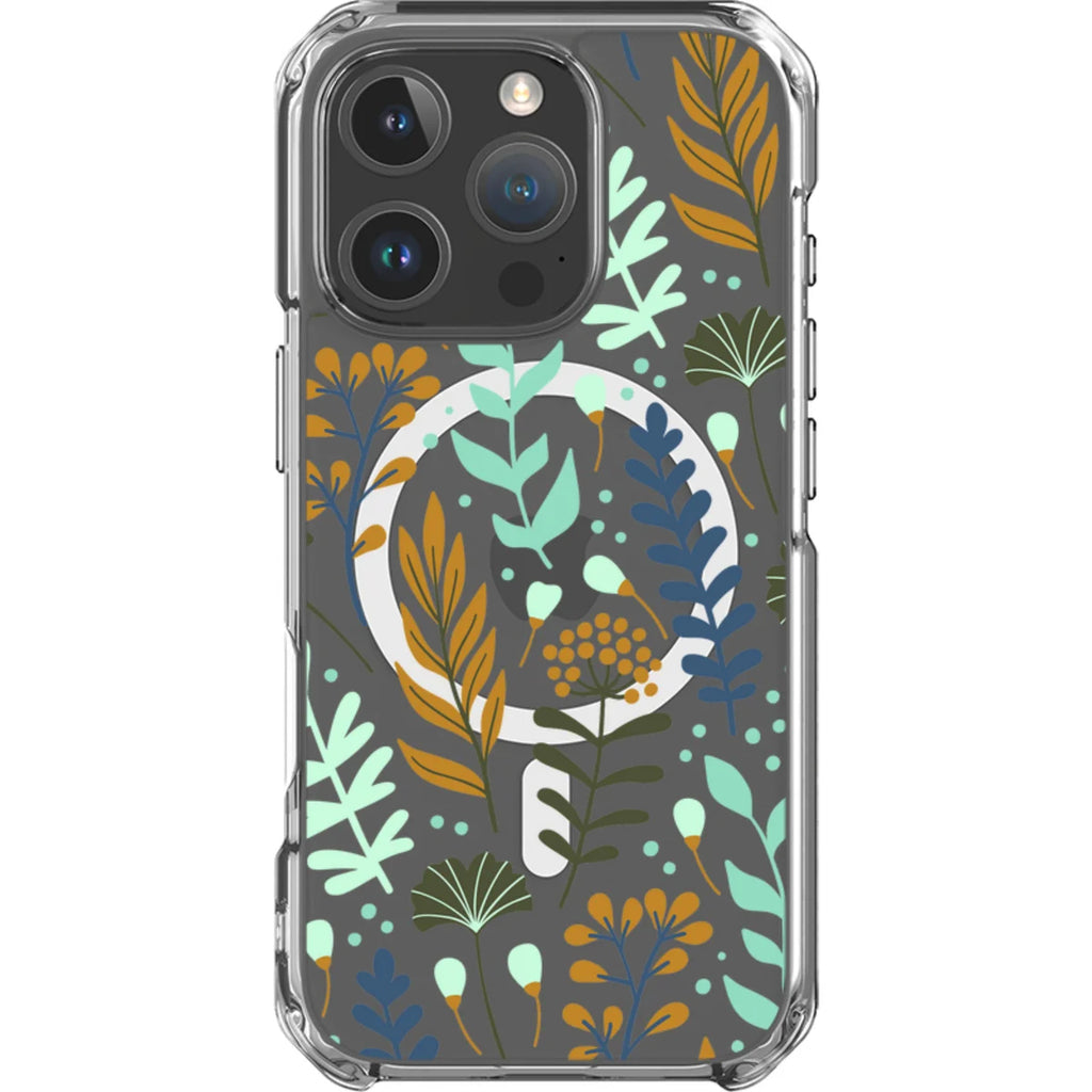 Wild Floral — iPhone 16 Pro Magsafe Clear Impact Case — Finnaij