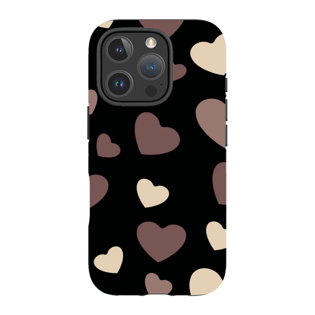 White & Black Hearts- iPhone Magsafe Tough Case — iPhone 16 Pro — Finnaij