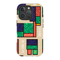 Ankara Blocks on Sand by Ada Okoye — iPhone 16 Pro MagSafe Tough Case — Finnaij