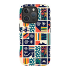 Coastal Indigo Tiles by Ada Okoye — iPhone 16 Pro MagSafe Tough Case — Finnaij