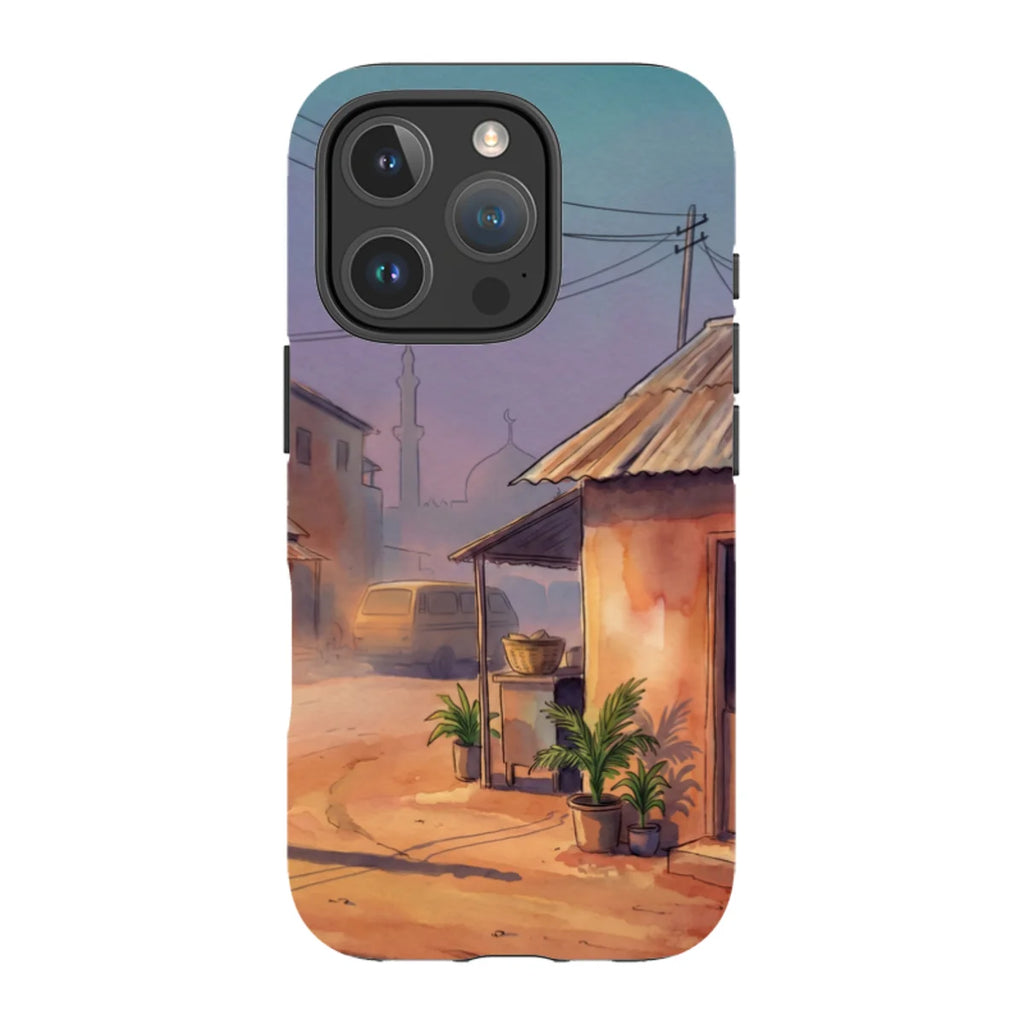 City Edge Quiet Street by Tobi Akinyemi — iPhone 16 Pro MagSafe Tough Case — Finnaij
