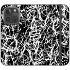 Black-White Grunge — iPhone 16 Pro Wallet Case — Finnaij