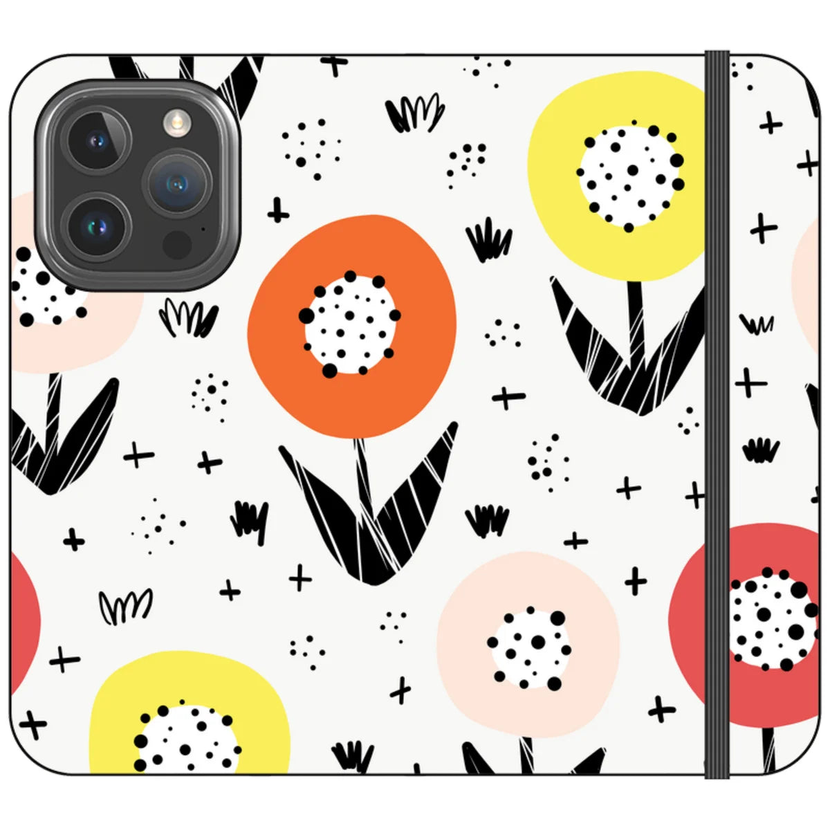 Botanical Doodle — iPhone 16 Pro Wallet Case — Finnaij