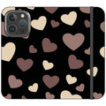 White & Black Hearts Vegan Leather — iPhone 16 Pro Wallet Case — Finnaij