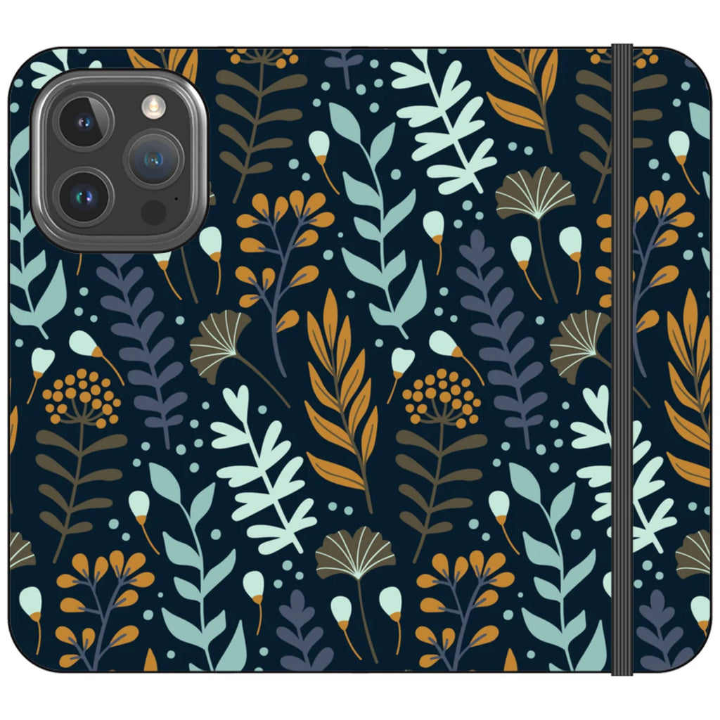 Wild Floral Vegan Leather — iPhone 16 Pro Wallet Case — Finnaij
