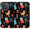 Nordic Ornament Black Vegan Leather — iPhone 16 Pro Wallet Case — Finnaij