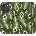 Feathers in Bloom Army Green — iPhone 16 Pro Wallet Case — Finnaij
