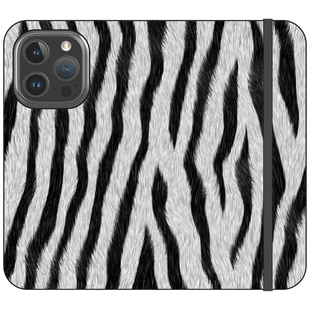 Zebra Groove — iPhone 16 Pro Wallet Case — Finnaij