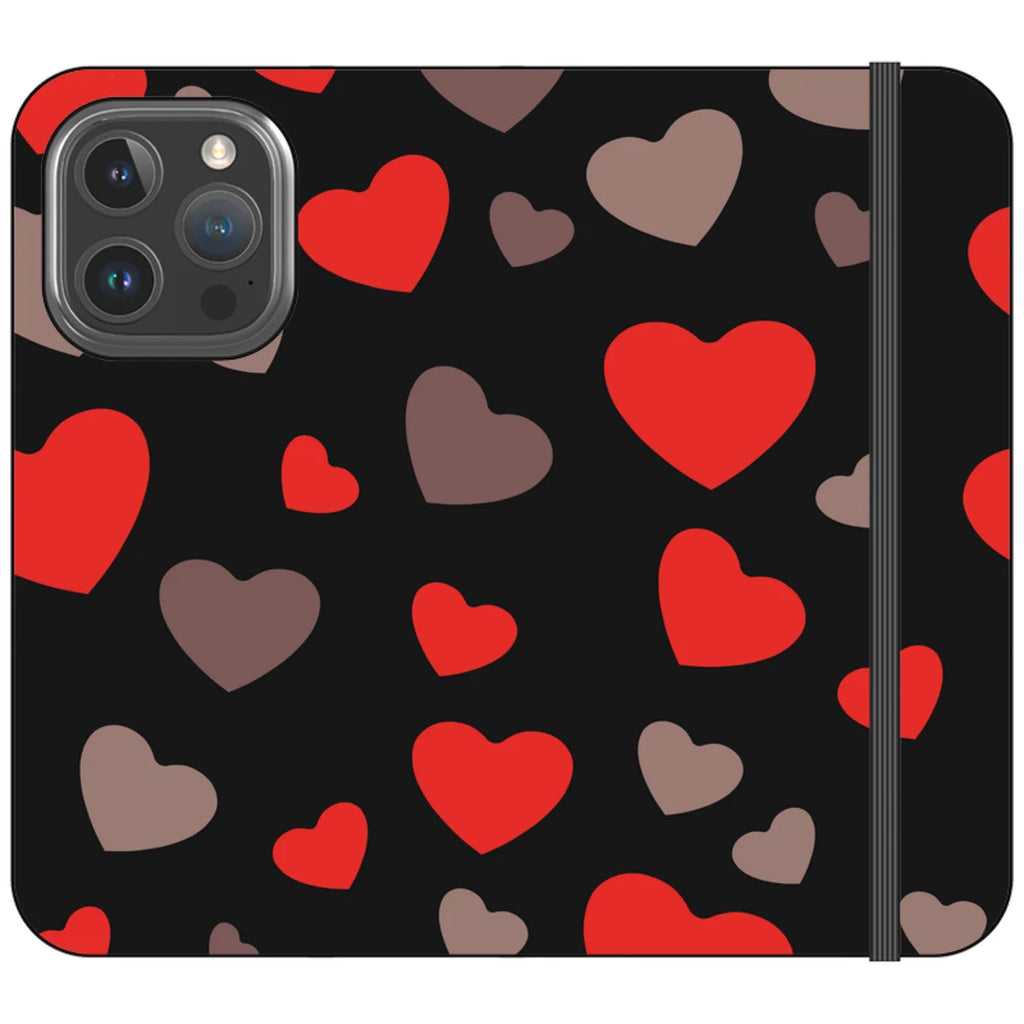 Red Hearts — iPhone 16 Pro Wallet Case — Finnaij