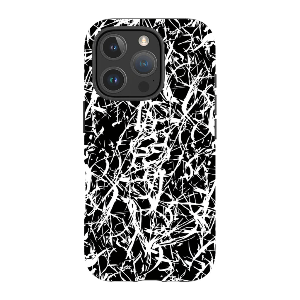 Black-White Grunge — iPhone 16 Pro Tough Case — Finnaij