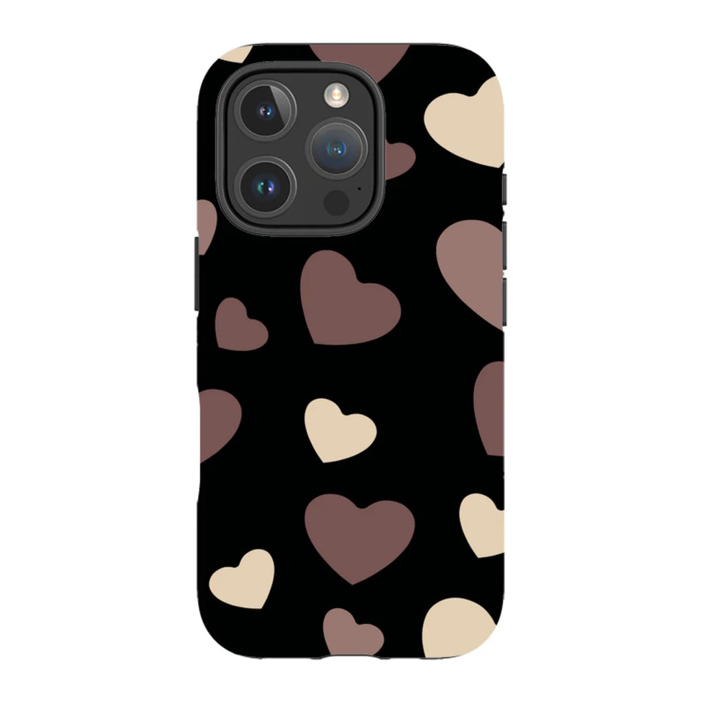 White & Black Hearts — iPhone 16 Pro Tough Case — Finnaij
