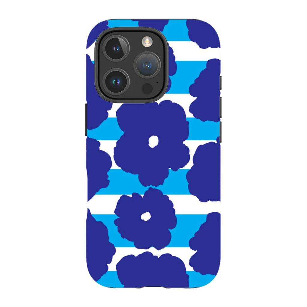 Bold Floral Blue — iPhone 16 Pro Tough Case — Finnaij