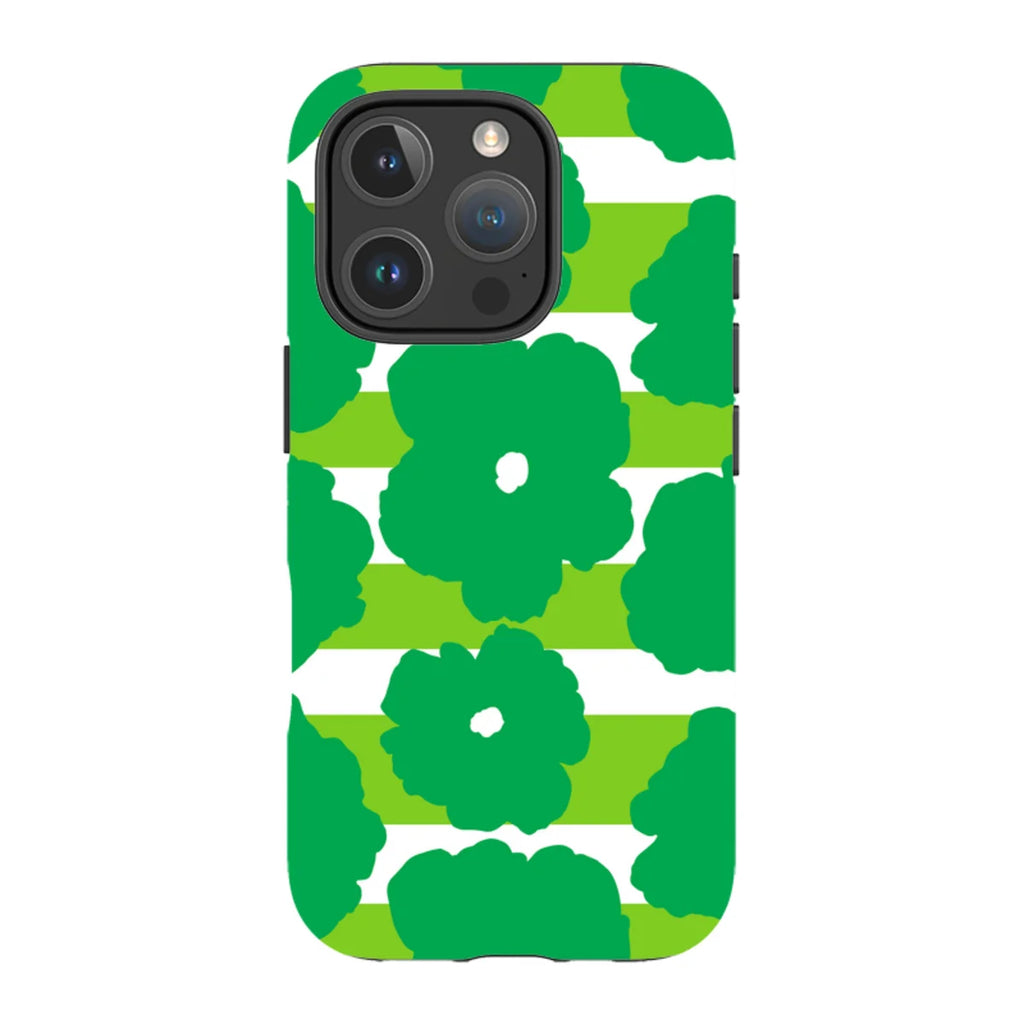 Bold Floral Green — iPhone 16 Pro Tough Case — Finnaij