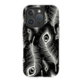 Feathers in Bloom Black — iPhone 16 Pro Tough Case — Finnaij