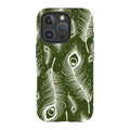 Feathers in Bloom Army Green — iPhone 16 Pro Tough Case — Finnaij