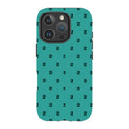 Monogram Teal — iPhone 16 Pro Tough Case — Finnaij