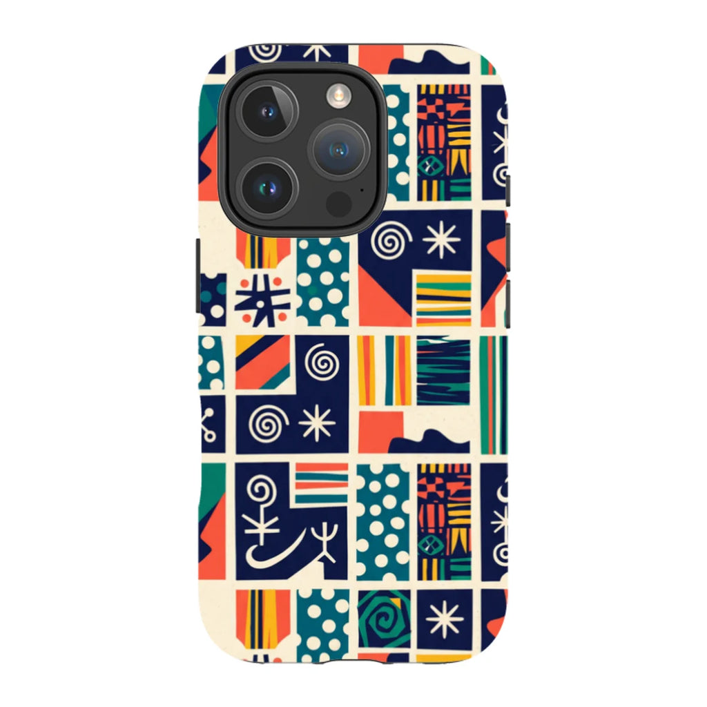 Coastal Indigo Tiles by Ada Okoye — iPhone 16 Pro Tough Case — Finnaij
