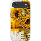 Sunflowers with Abstract Golden Chaos by Frida Lövström — iPhone Air iPhone Bio-degradable Case — Finnaij