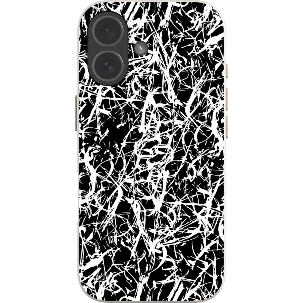 Black-White Grunge — iPhone 17 iPhone Bio-degradable Case — Finnaij
