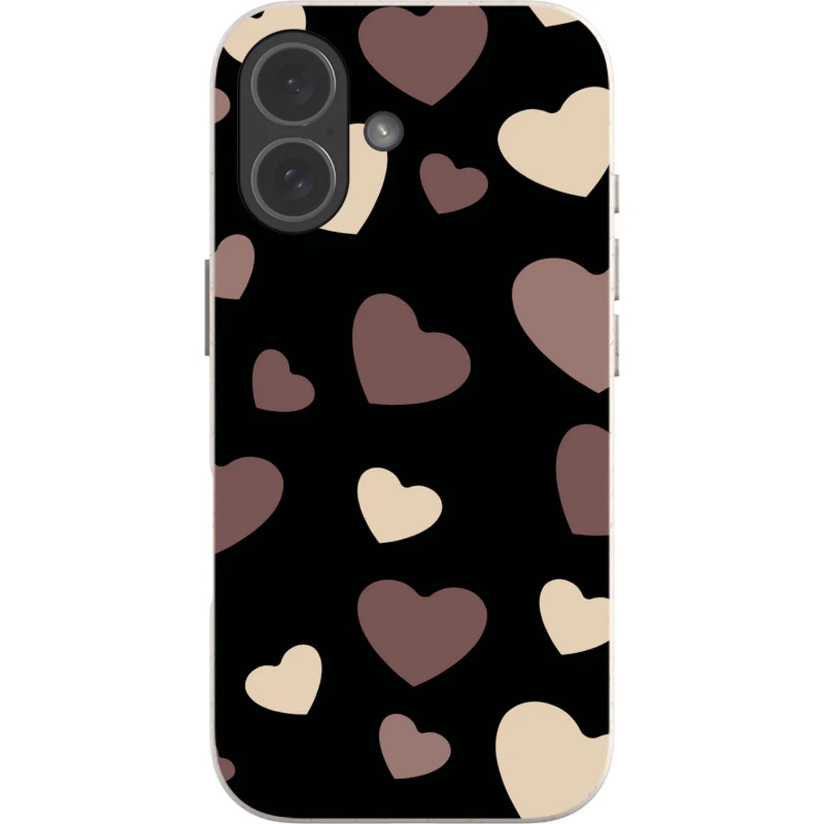 White & Black Hearts — iPhone 17 iPhone Bio-degradable Case — Finnaij