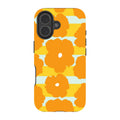 Bold Floral Orange — iPhone 17 Magsafe Tough Case — Finnaij