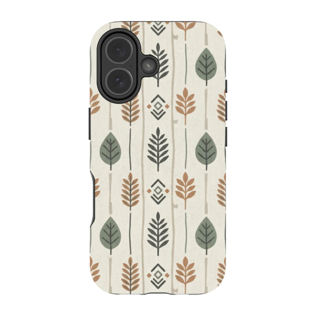 Birch and Linen Pattern by Elsi Vaarala — iPhone 17 Magsafe Tough Case — Finnaij