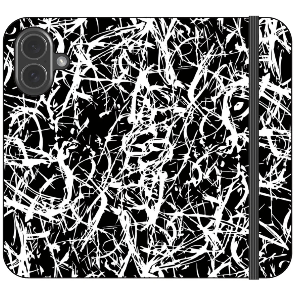 Black-White Grunge — iPhone 17 Wallet Case — Finnaij